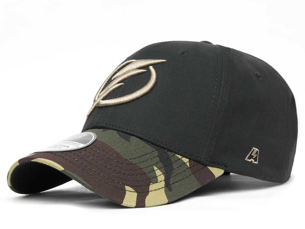 Бейсболка Tampa Bay Lightning черная-хаки 32263