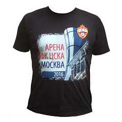 Футболка ЦСКА  мужская "Арена ПФК ЦСКА.Башня", цвет черный