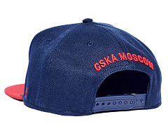 Бейсболка ПБК ЦСКА 20710 с прямым козырьком сине-красная