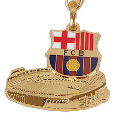 Брелок+значок Барселона CAMPO GOLD