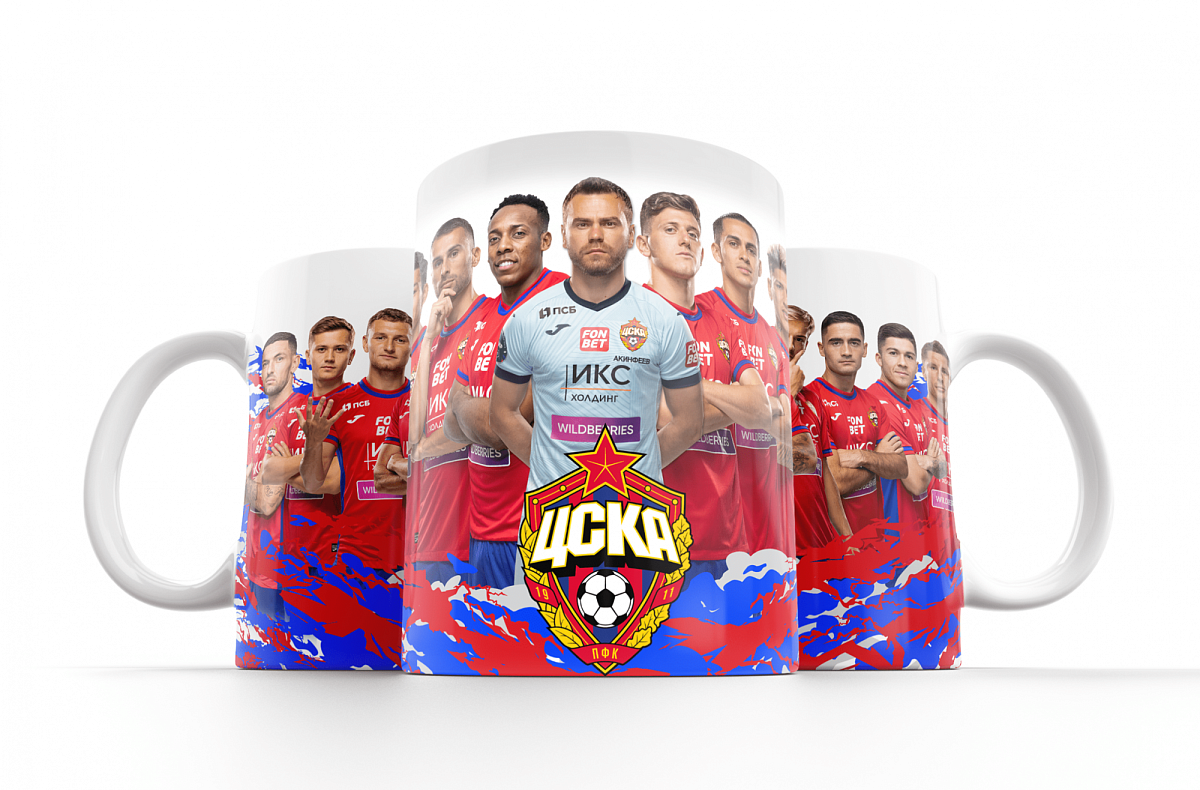 Кружка керамическая ЦСКА "Команда 2022/2023"