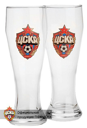 Набор стаканов пивных ЦСКА 0.5 л, 2 шт