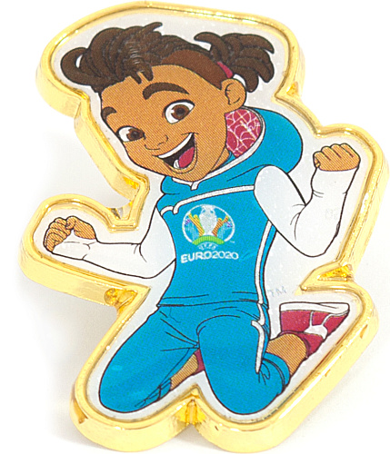 Значок ЕВРО 2020 мет.смола 3,5 см "Талисман UEFA Скиллзи"