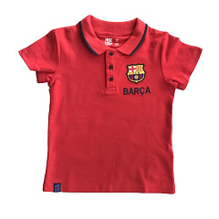 Детская футболка поло Барселона BOYS POLO TEE, красная