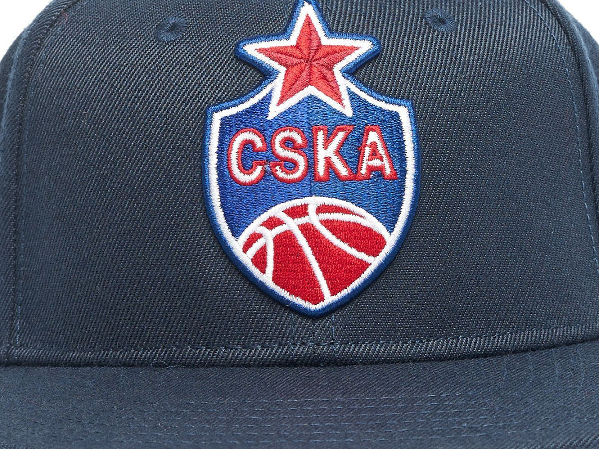 Бейсболка подростковая ПБК ЦСКА 40001 синяя с прямым козырьком