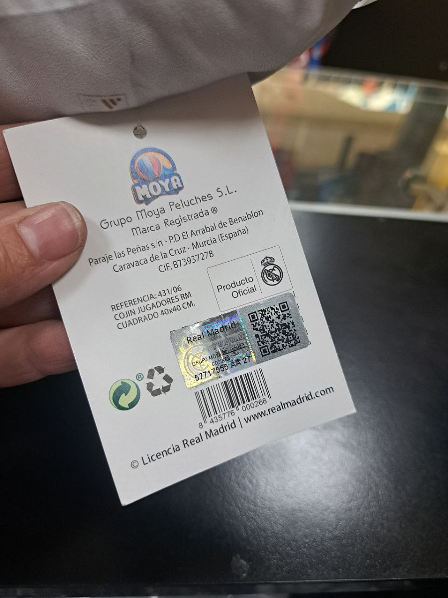 Подушка Реал Мадрид с игроками 40х40см