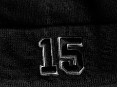 Шапка с номером 15, черная, 18914