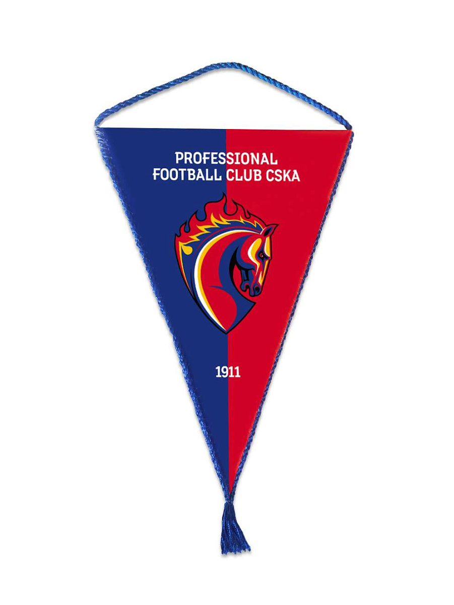 Вымпел ПФК ЦСКА треугольный 15 х 22