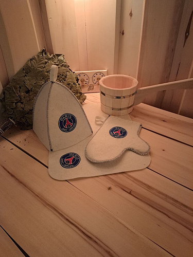 Банный набор ПСЖ, цвет белый