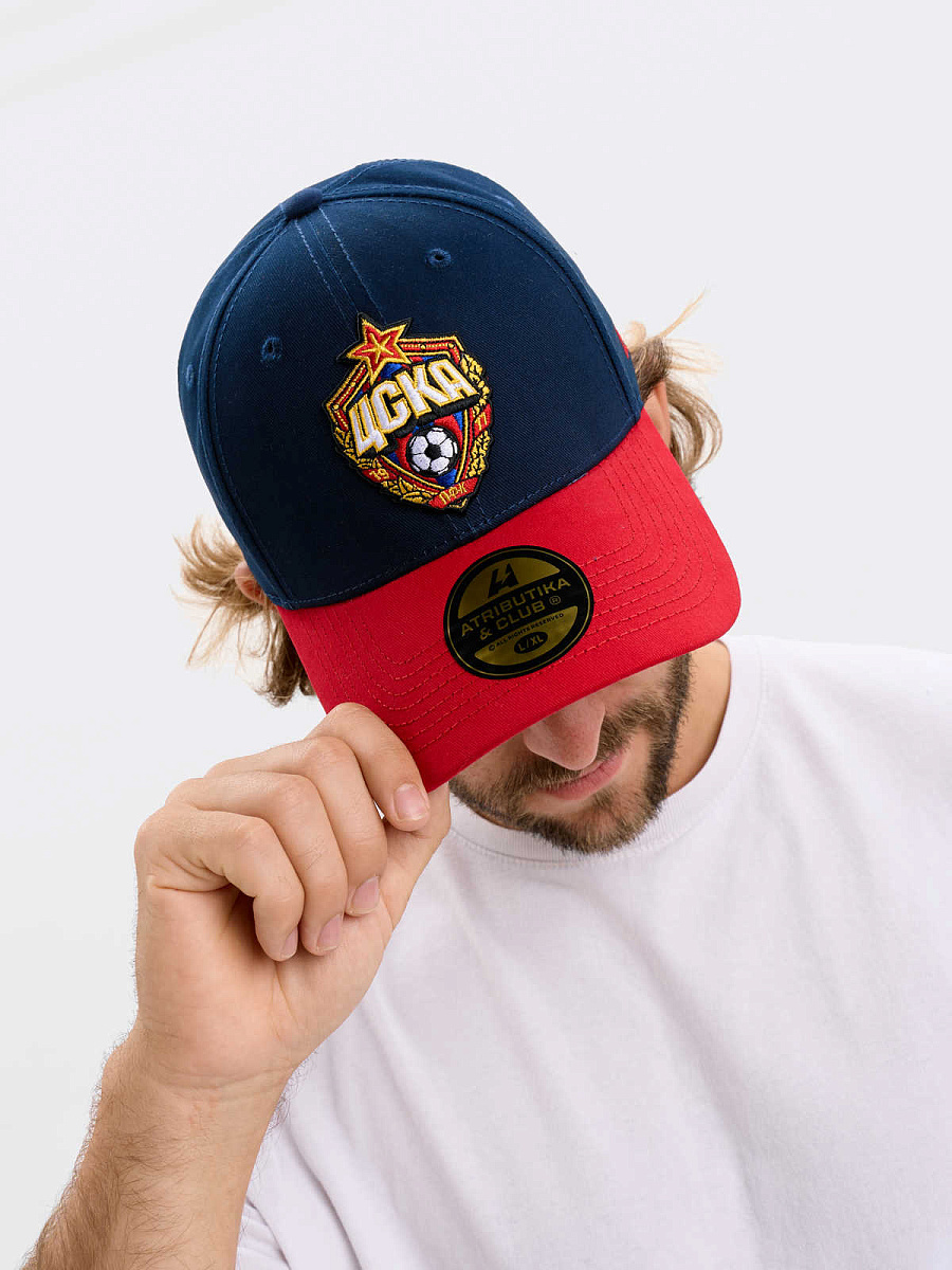 Бейсболка ЦСКА сине-красная 21193