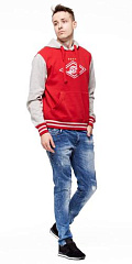 Толстовка Спартак 100280 красно-серая