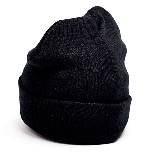 Шапка Спартак черная с отворотом 00101