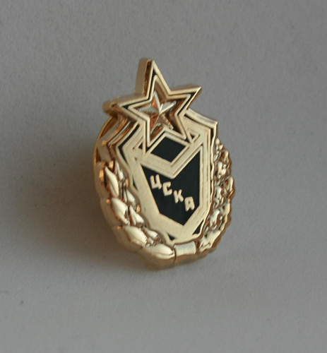 Значок ЦСКА 3D золото