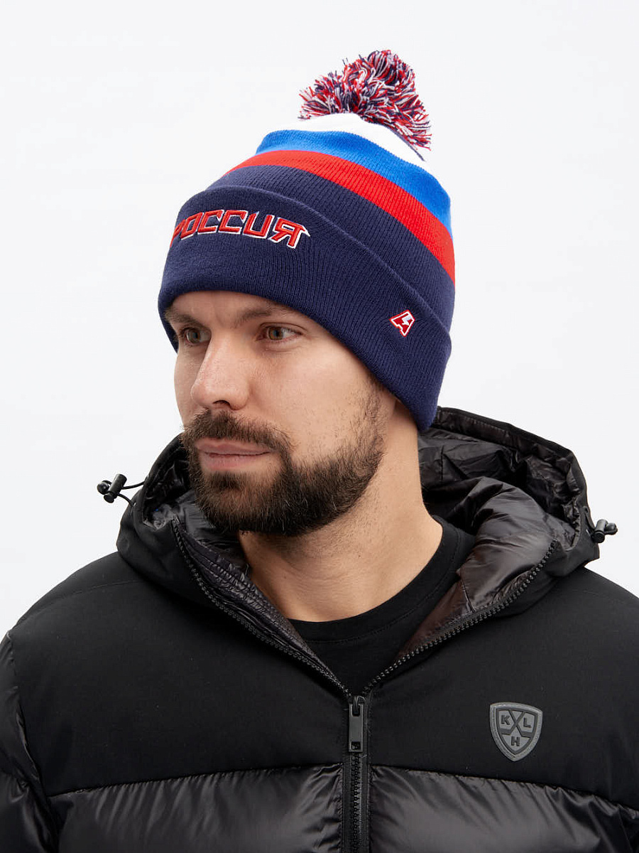 Шапка Россия 59418 синяя