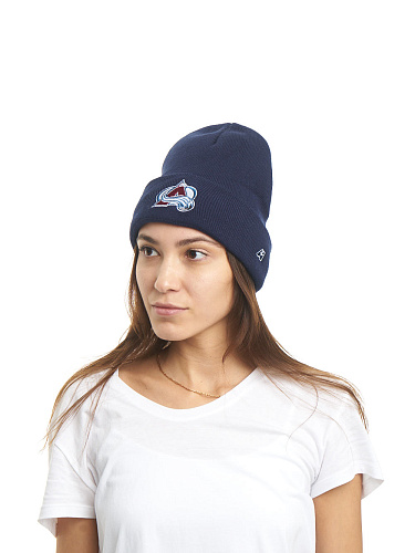 Шапка Colorado Avalanche 59205 синяя с отворотом