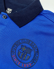 Футболка поло Барселона POLO FCB CORE, голубая