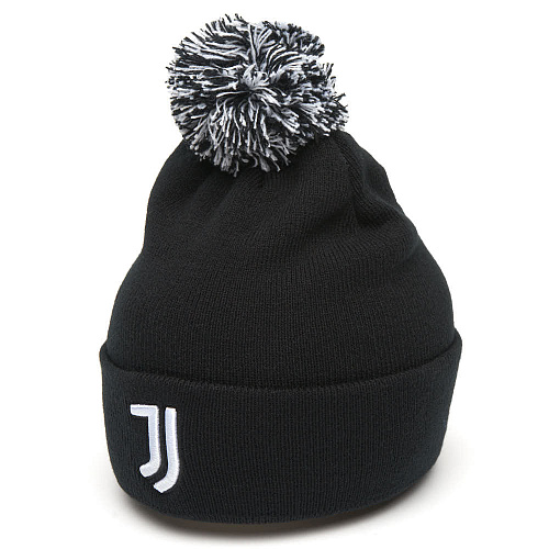 Детская шапка Ювентус 37305 черная с помпоном