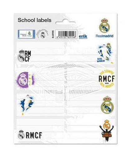 Школьные наклейки Реал Мадрид School Stickers ER