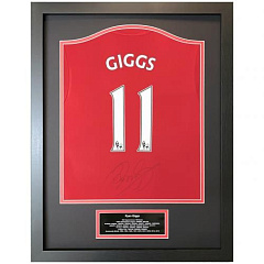 Футболка с автографом Райана Гиггза Giggs Signed Shirt (Framed)