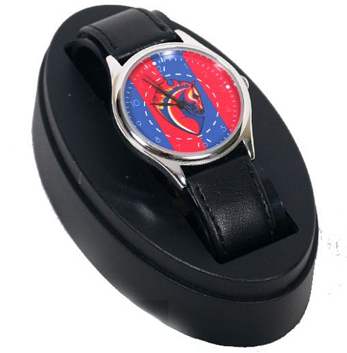 Часы наручные 33мм с талисманом красно-синие усиленный черный ремешок