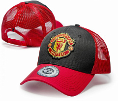 Бейсболка Манчестер Юнайтед  летняя черно-красная 107697