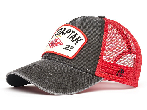 Бейсболка Спартак 120309 черно-красная летняя винтажная