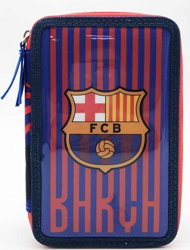Пенал Барселона 3 отделения с канцтоварами 01EP93-03BC