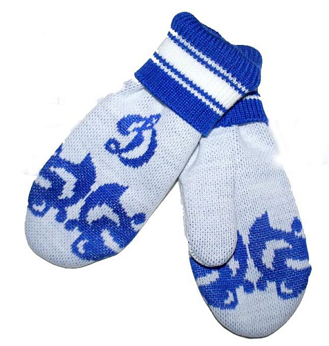 Варежки вязаные "Динамо"