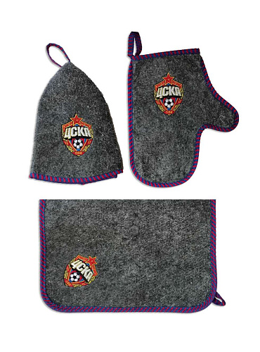 Банный набор ЦСКА, цвет серый