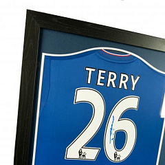 Футболка с автографом Джона Терри Terry Signed Shirt (Framed)