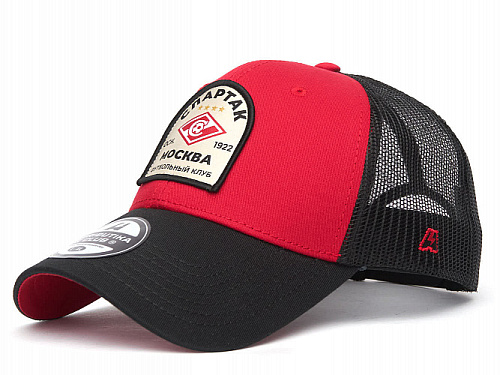 Бейсболка Спартак 120498 летняя черно-красная