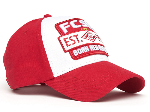 Бейсболка Спартак красно-белая 120319