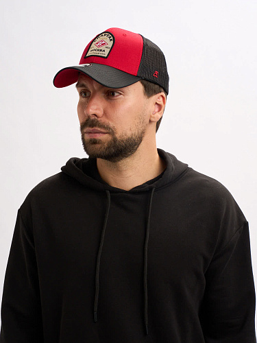 Бейсболка Спартак 120498 летняя черно-красная