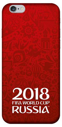 Чехол FIFA 2018 Узоры iPhone 6/6S Plus красный