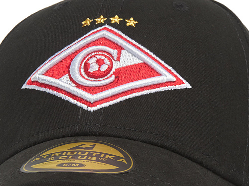 Детская бейсболка Спартак черно-красная 120326