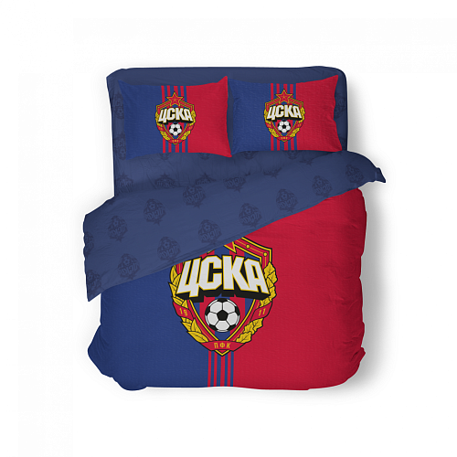 Постельное бельё ЦСКА 1.5 спальное "Эмблема" (наволочки 70*70) 