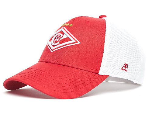 Бейсболка Спартак 120292 красно-белая летняя