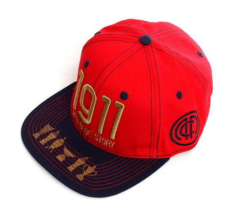 Бейсболка ПФК ЦСКА 1911 red-blue story, прямой козырёк, цвет красно-синий
