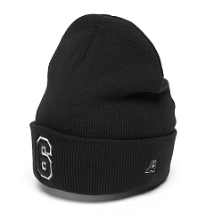 Шапка с номером 6, черная, 18905