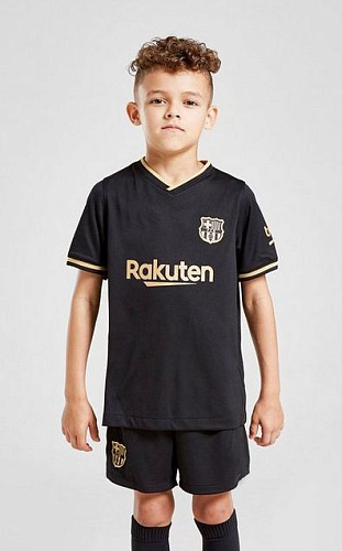 Детская форма Месси Барселона 2020/2021 выездная черная