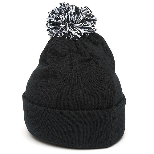 Детская шапка Ювентус 37305 черная с помпоном