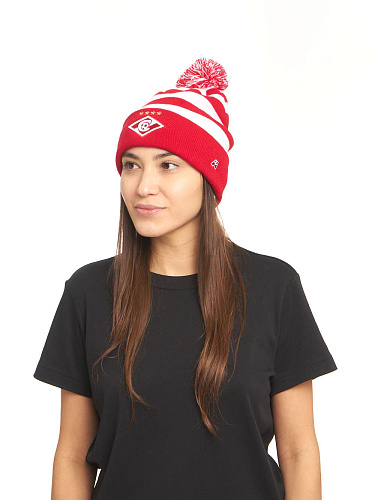 Шапка Спартак 00154 красно-белая