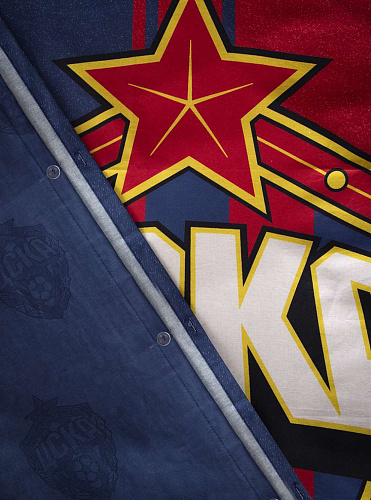 Постельное бельё ЦСКА 1.5 спальное "Эмблема" (наволочки 70*70) 