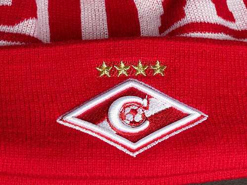 Шапка Спартак 00122 красно-белая