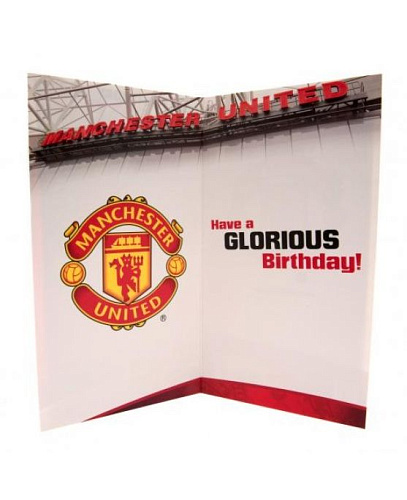 Открытка с символикой футбольного клуба Manchester United F.C. Birthday Card Dad