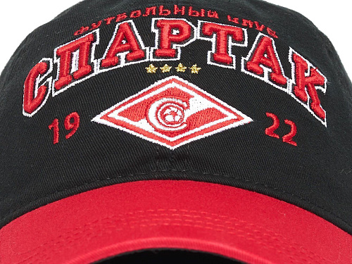 Бейсболка Спартак 120310 черно-красная