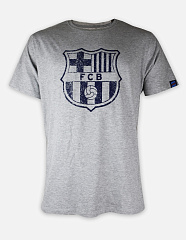 Футболка Барселона Escudo серая