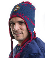 Шапка ЦСКА  вязаная с вышивкой Сканди 11462 95