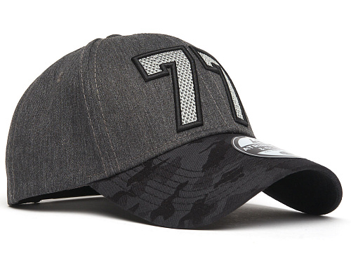 Бейсболка КХЛ №77 серо-черная 107691