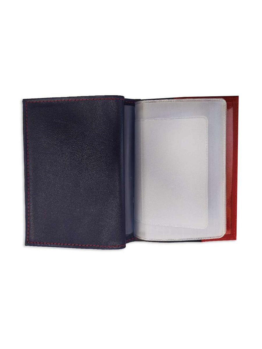 Обложка для автодокументов и паспорта ЦСКА, красный/синий